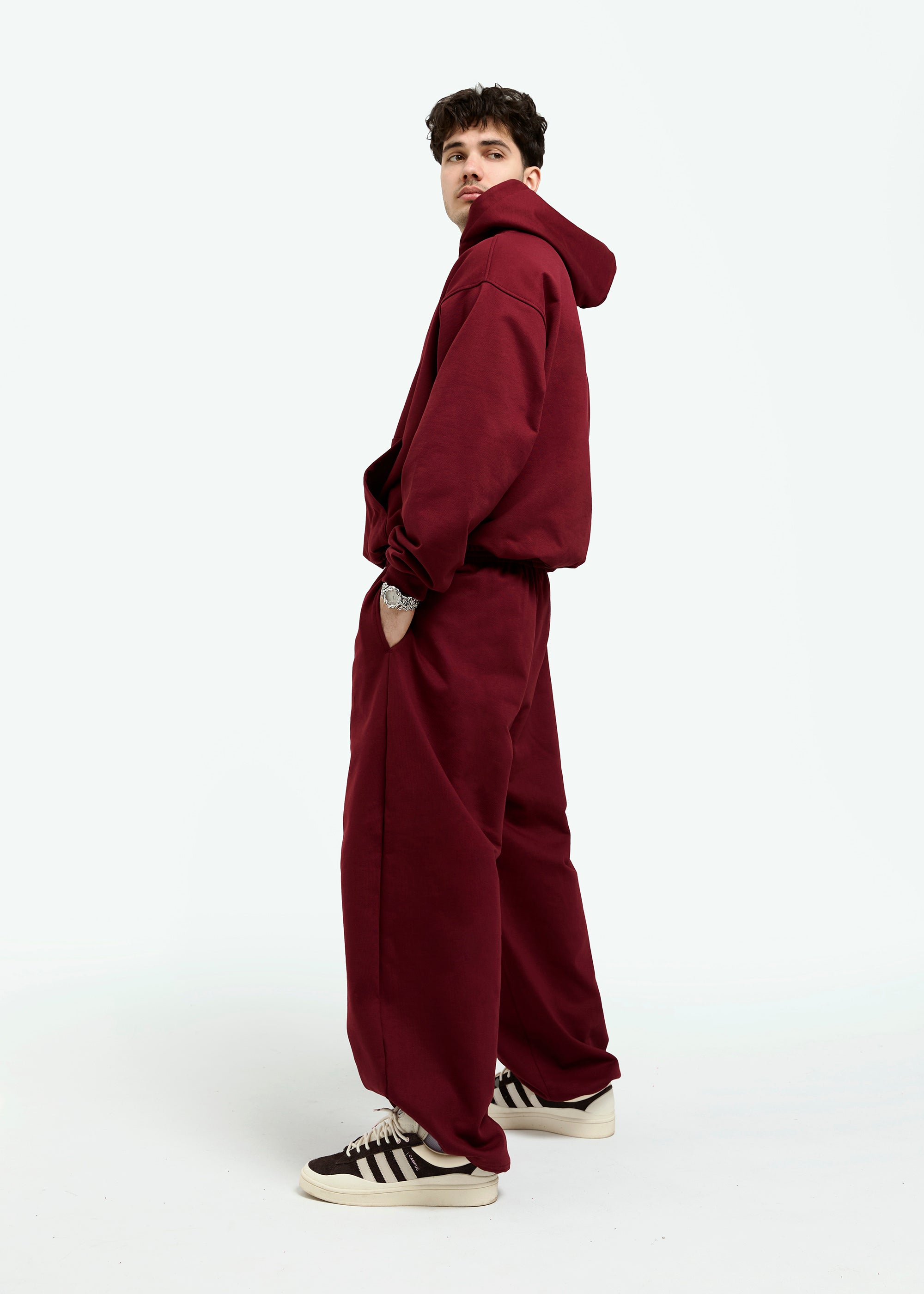 BASIC burgundy hoodie