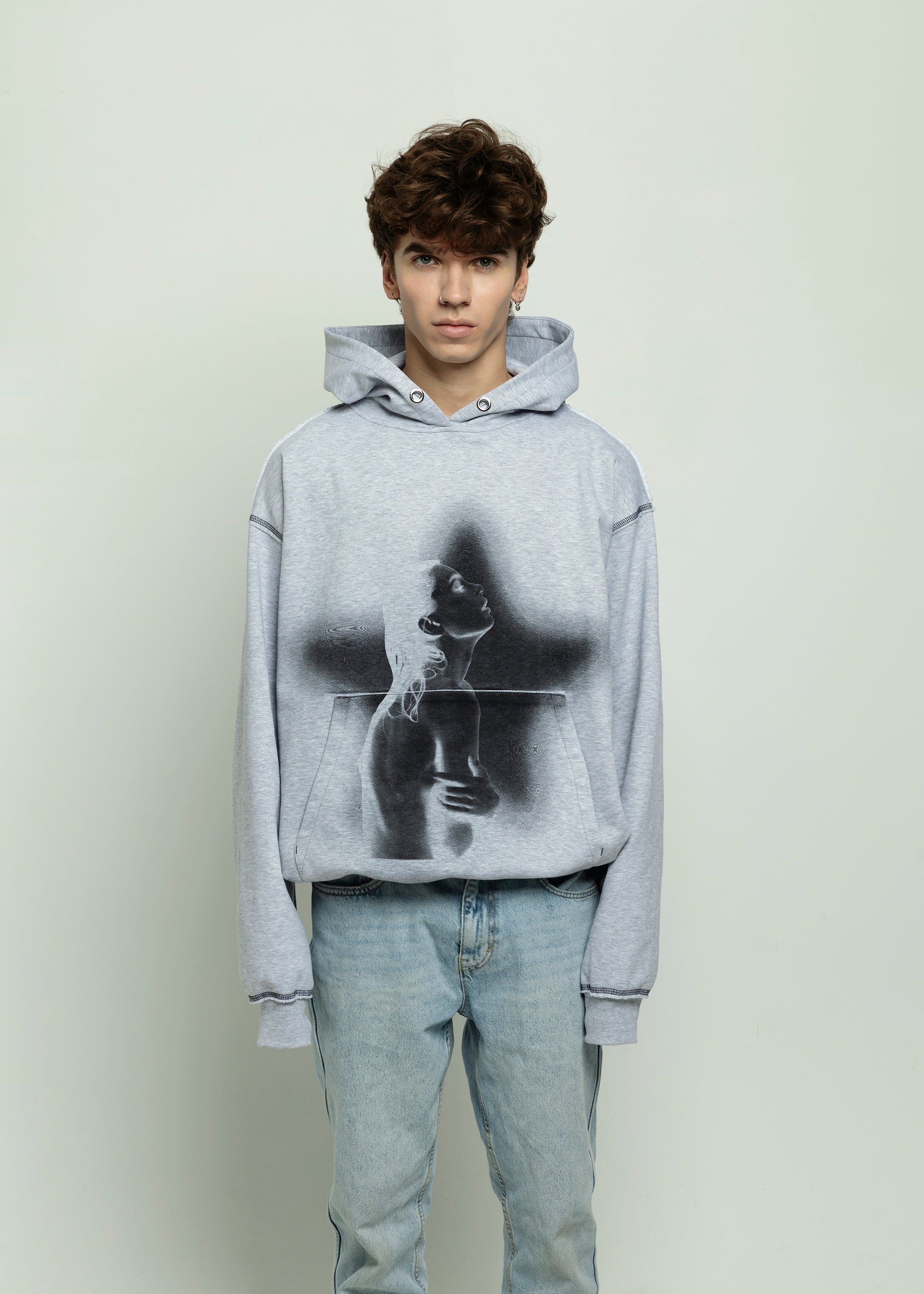 SAMPLE PROFILE grey hoodie