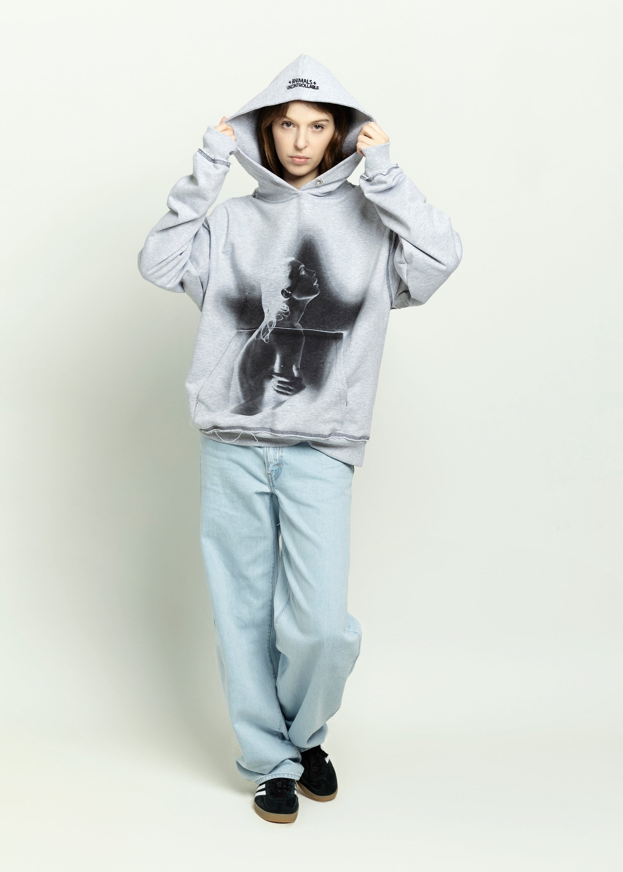 SAMPLE PROFILE grey hoodie