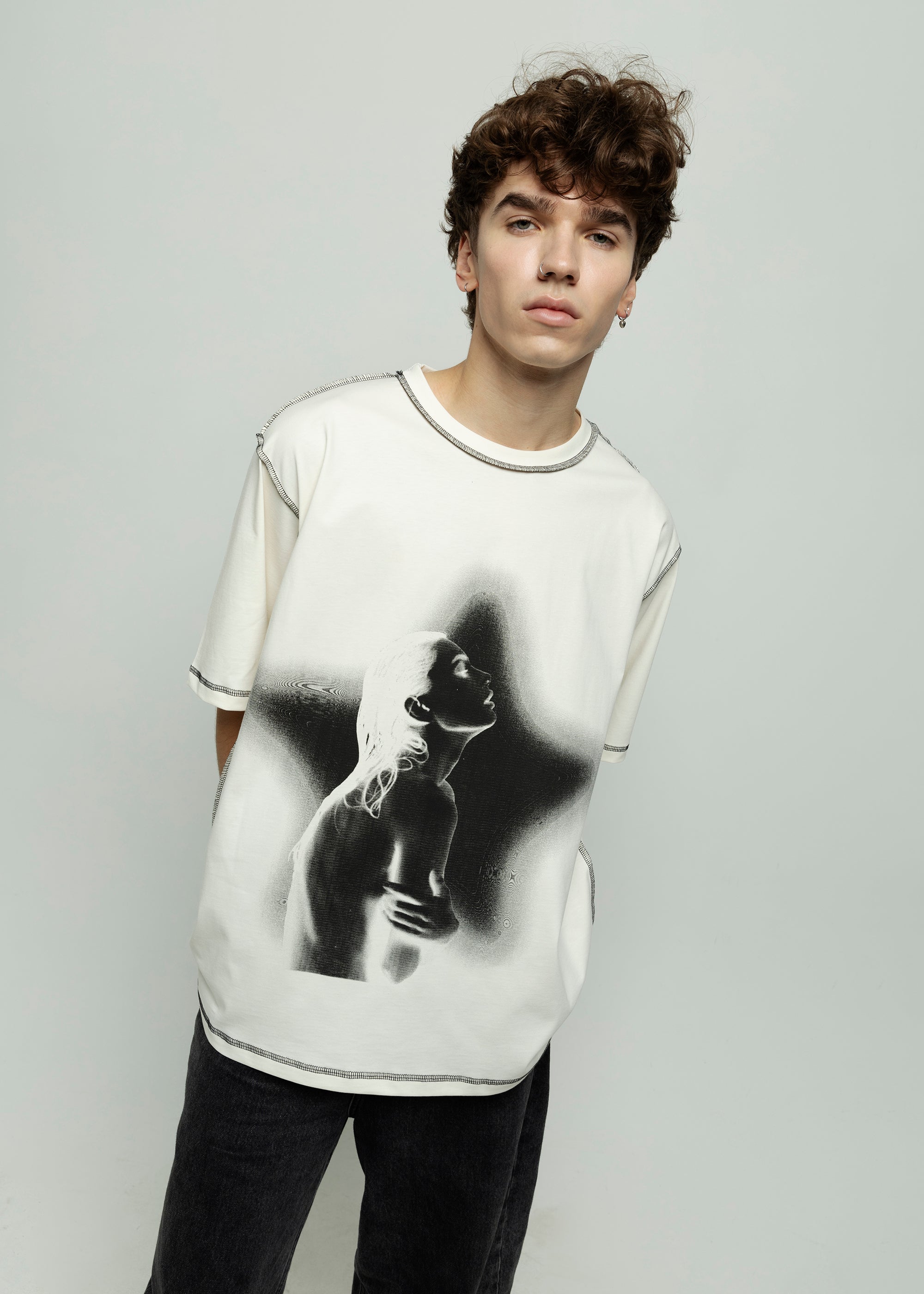 SAMPLE PROFILE ecru t-shirt