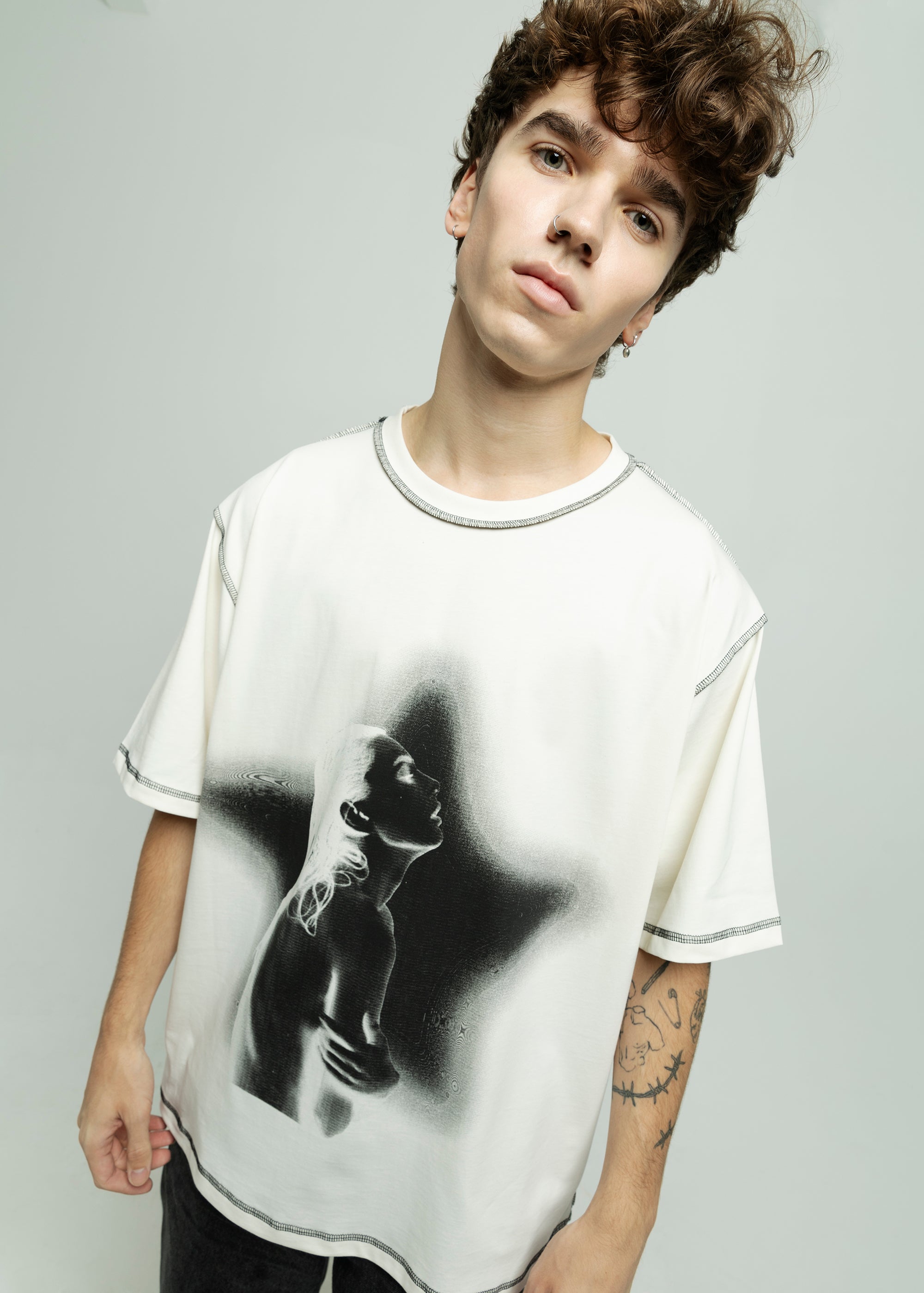 SAMPLE PROFILE ecru t-shirt