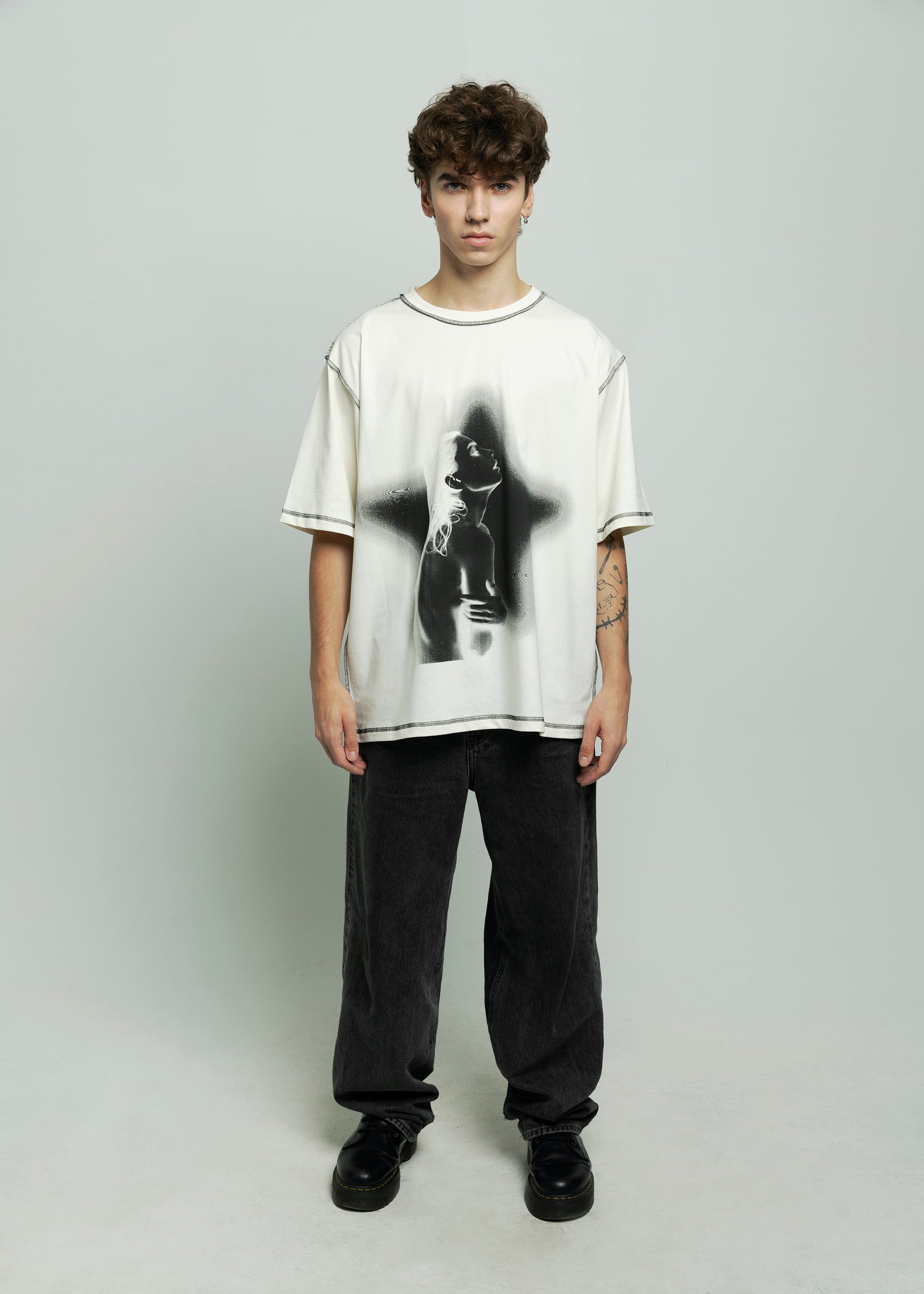 SAMPLE PROFILE ecru t-shirt