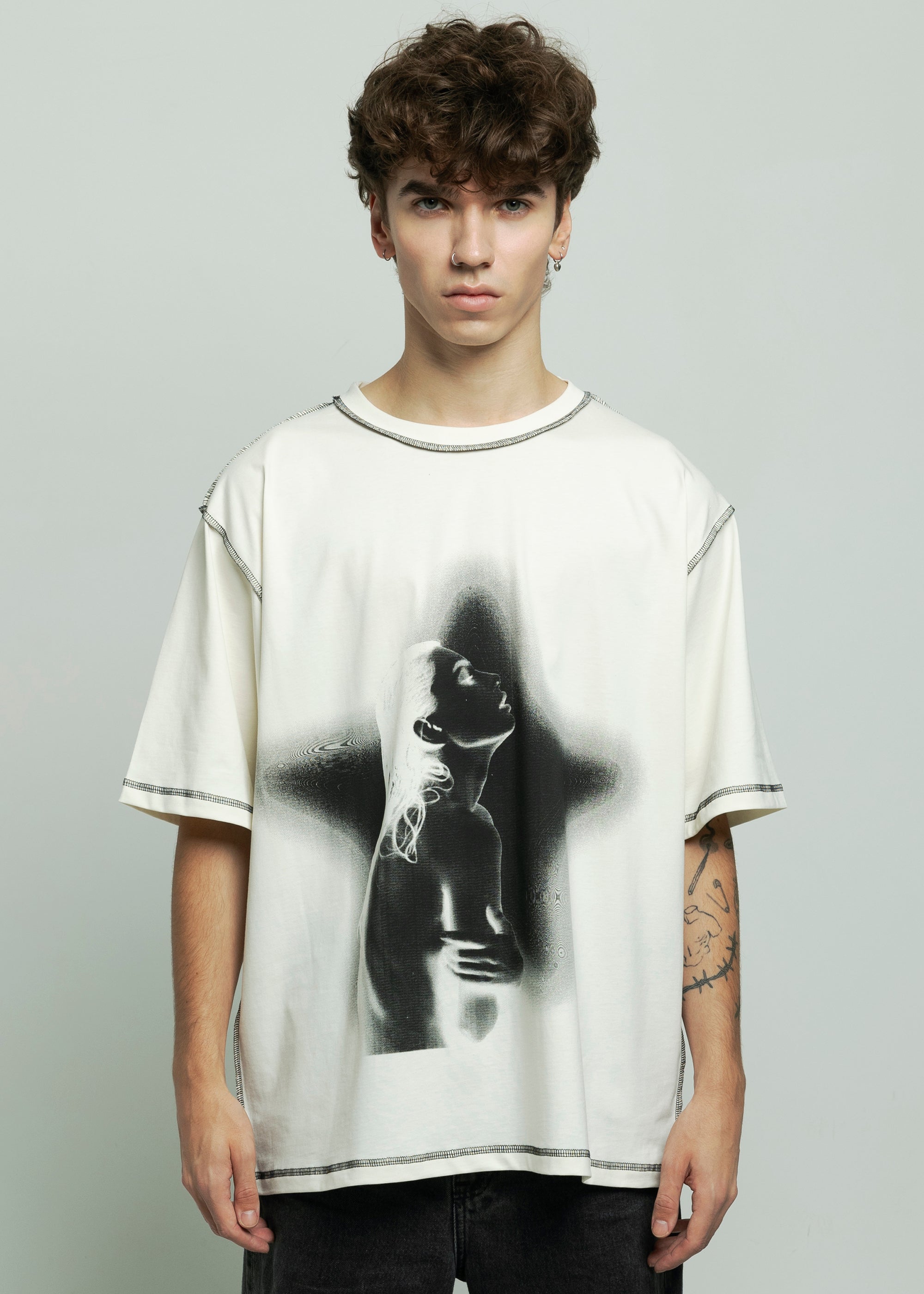 SAMPLE PROFILE ecru t-shirt