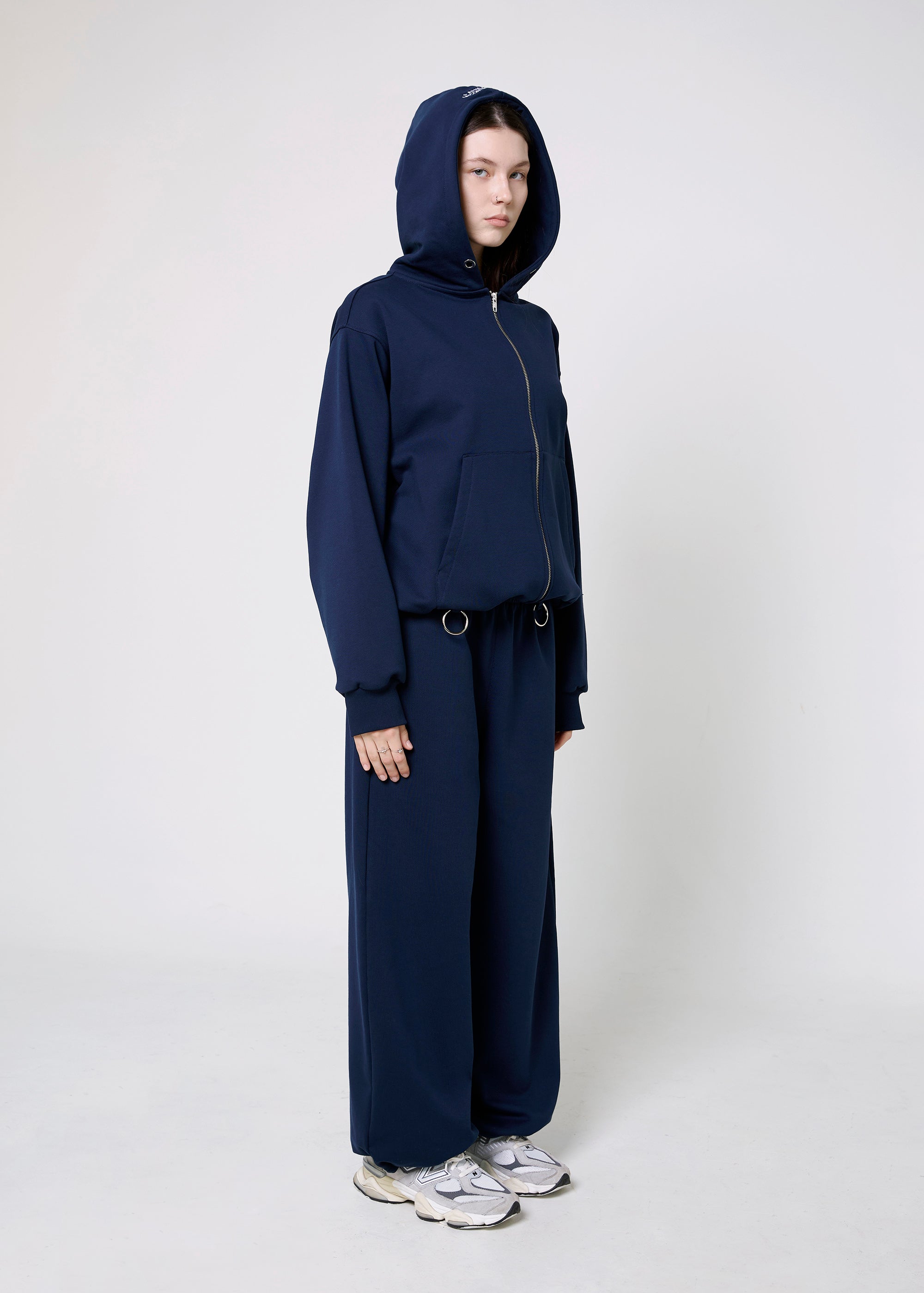 BASIC & BUBBLE navy zipped set