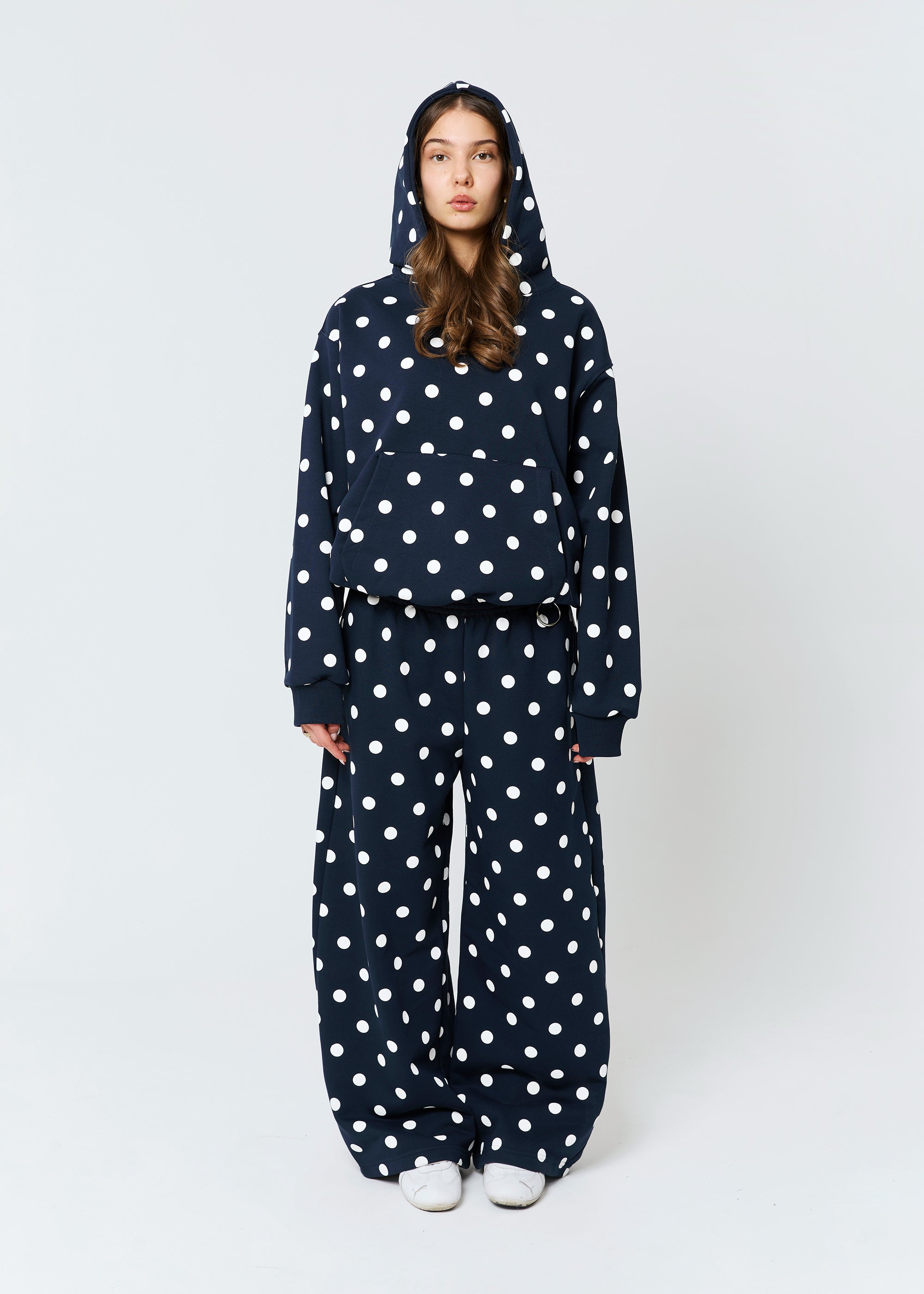 POLKA DOT navy hoodie