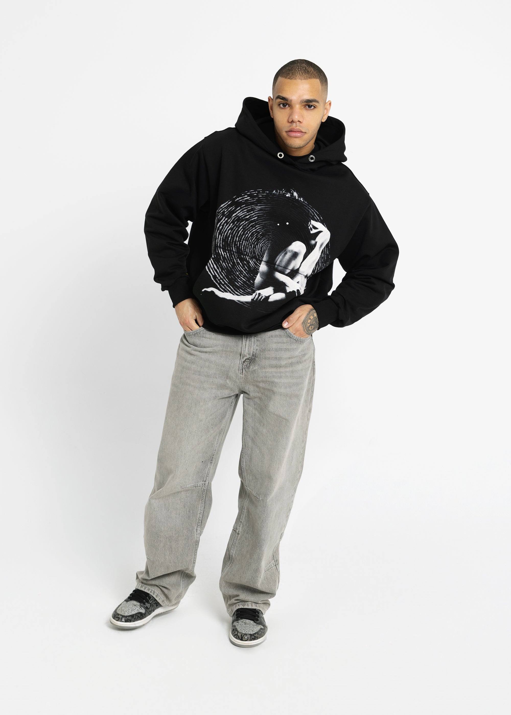 SPIRAL black hoodie