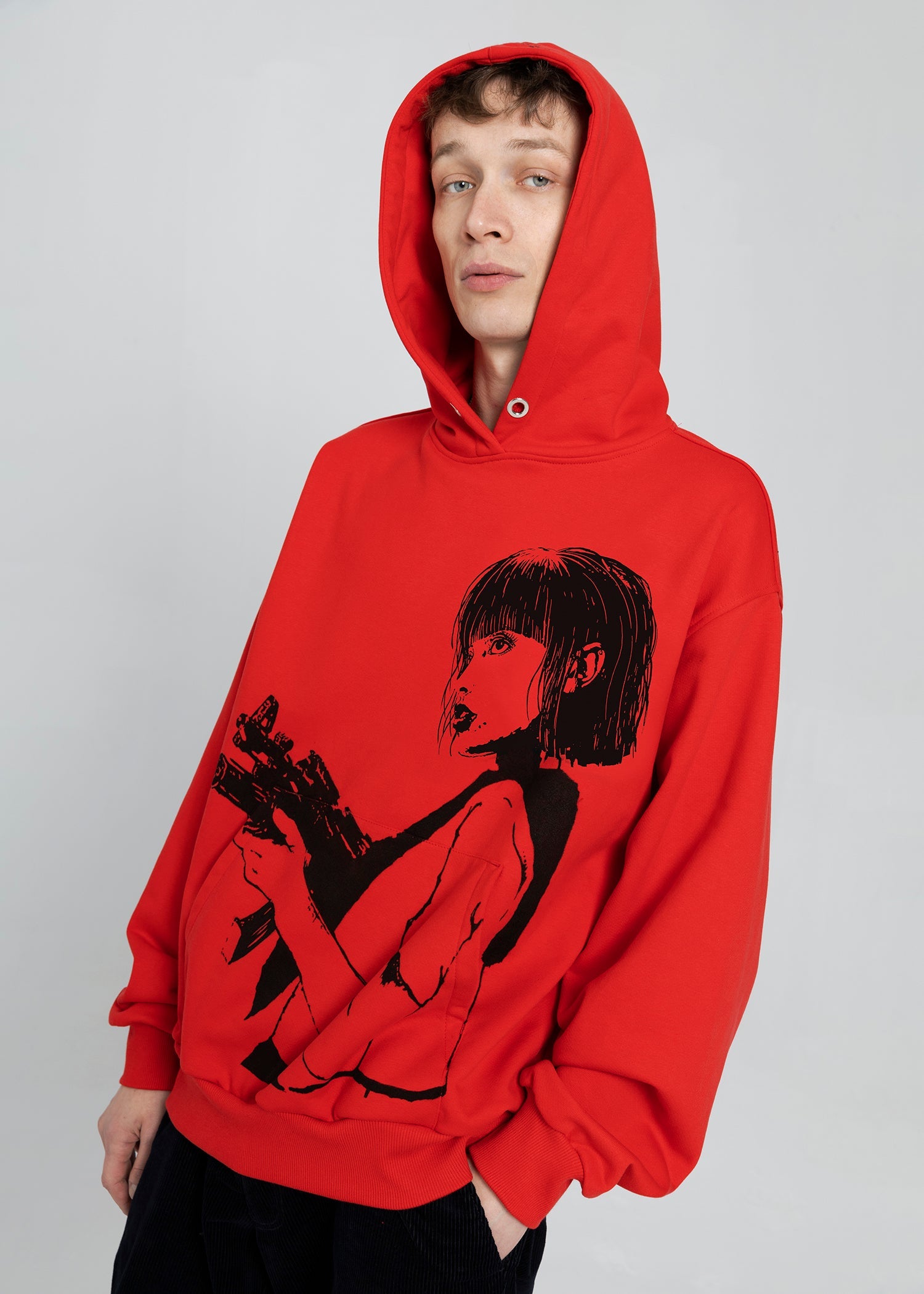 SAMPLE SCHOOLGIRL red hoodie