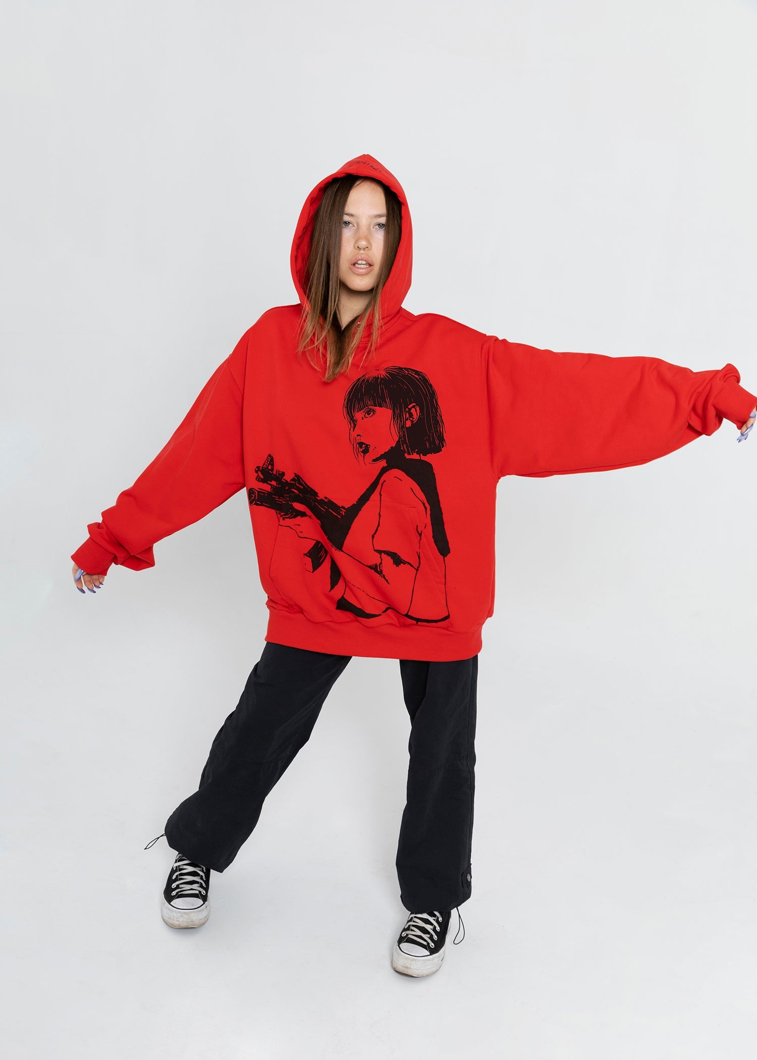 SAMPLE SCHOOLGIRL red hoodie