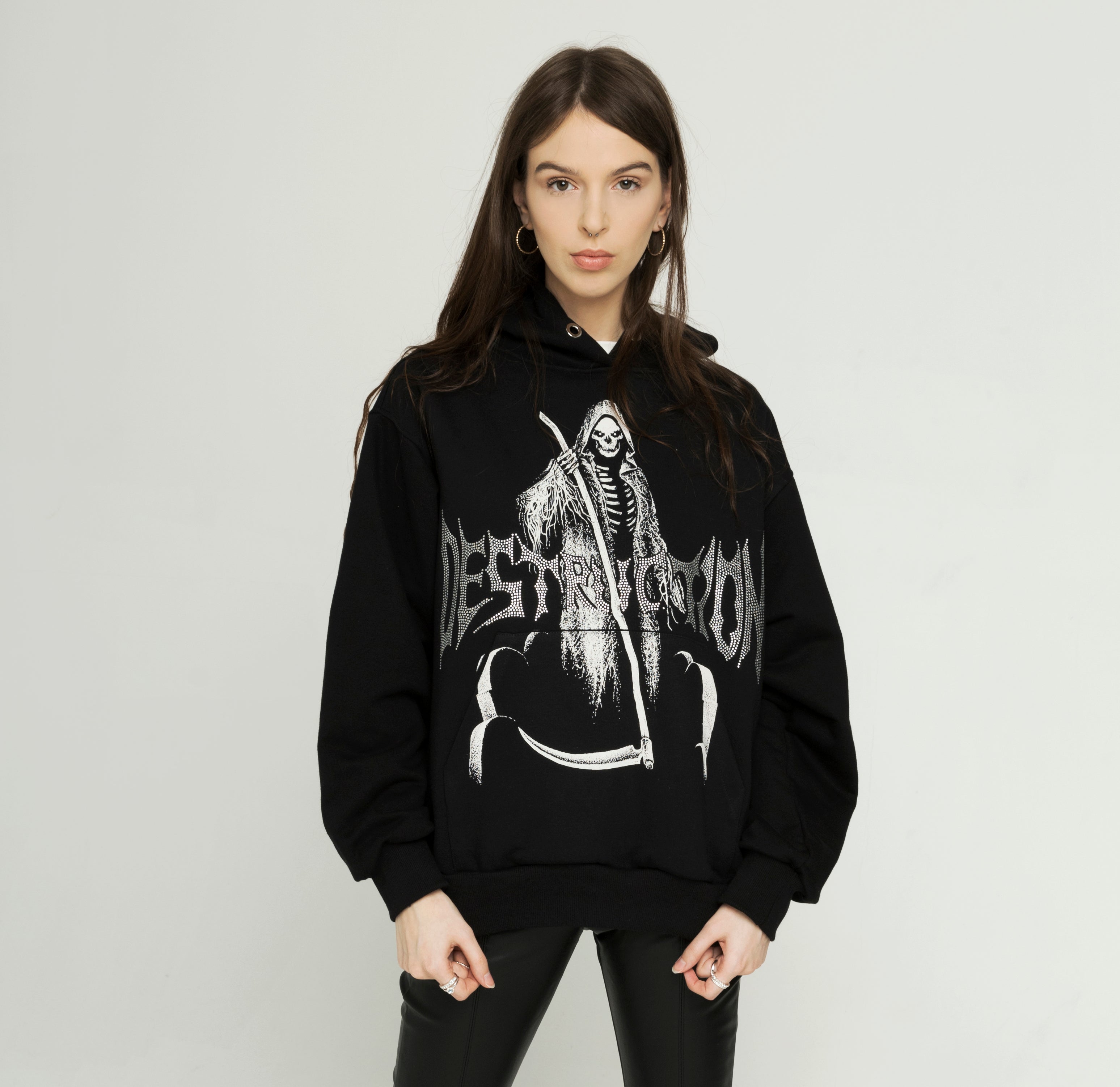 SAMPLE DESTRUCTION black hoodie