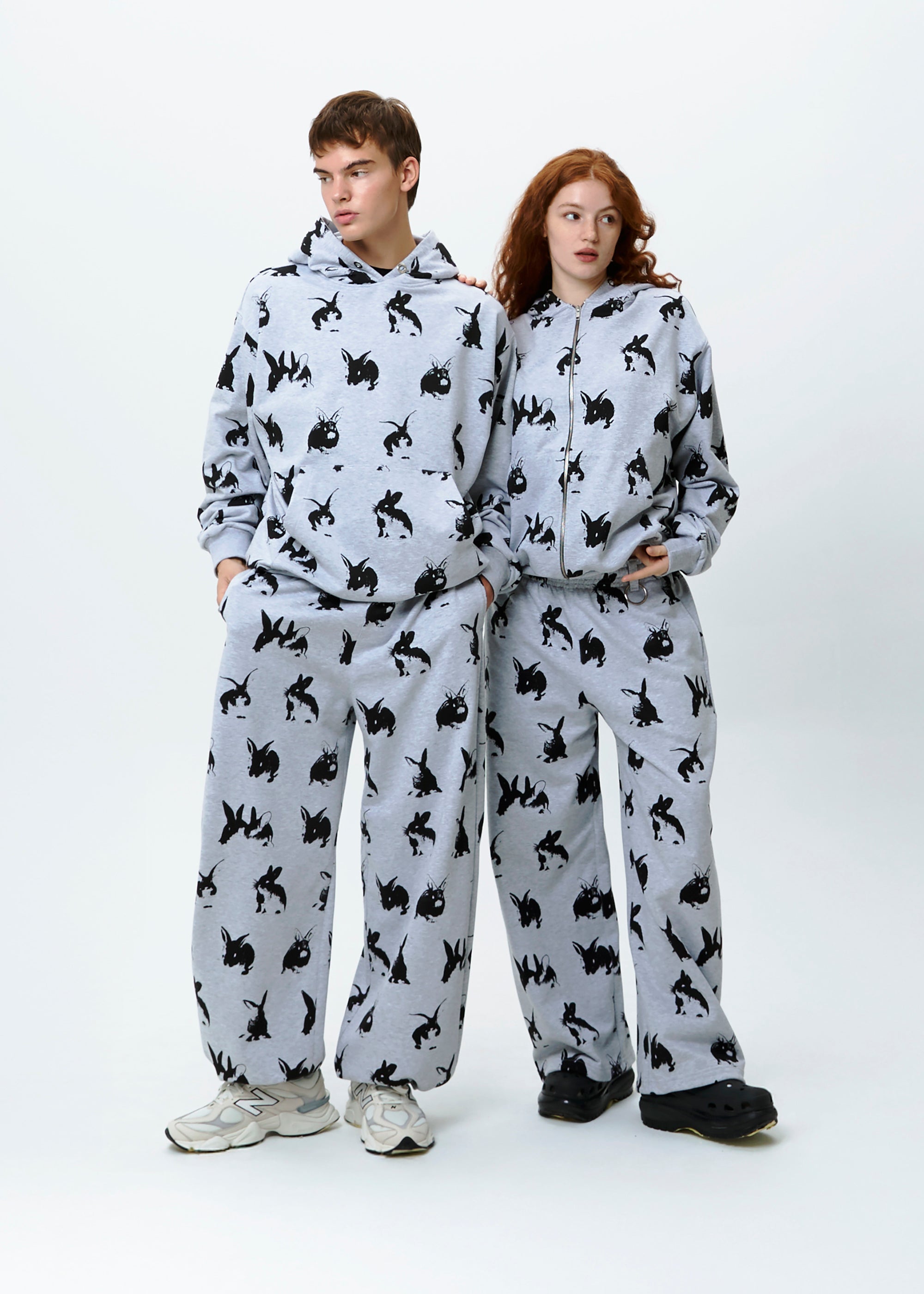 BUBBLE RABBIT grey sweatpants