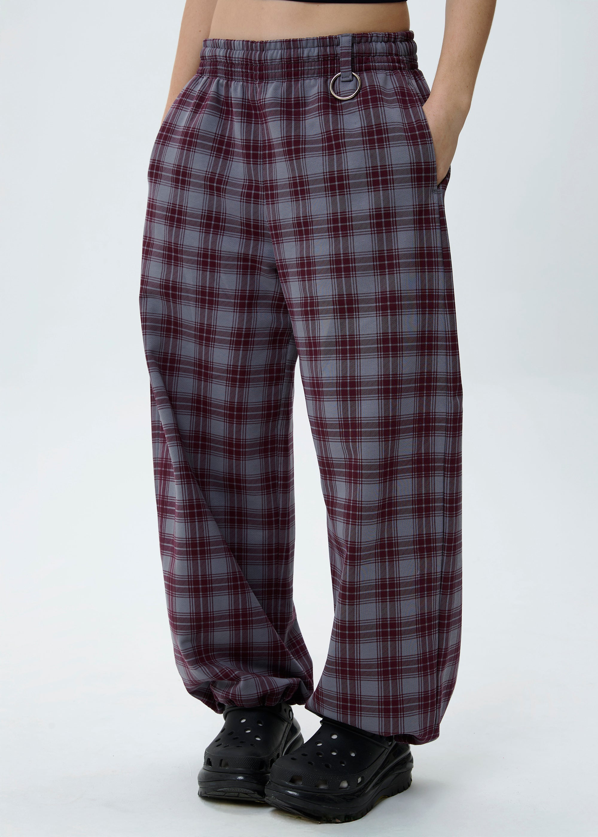 BUBBLE TARTAN grey sweatpants