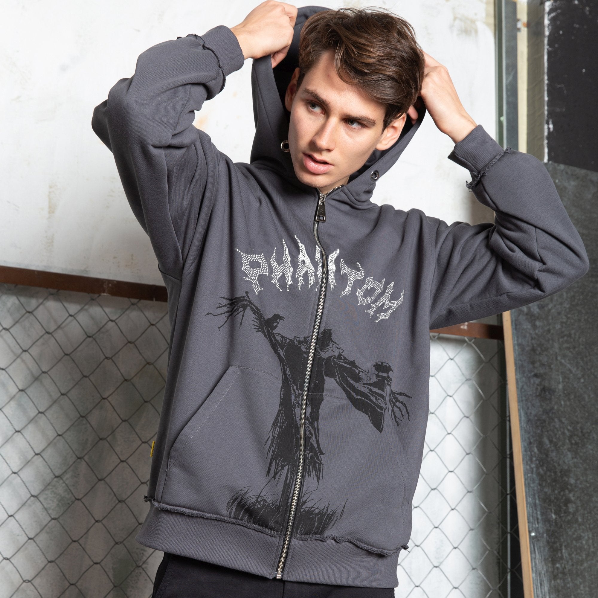 SAMPLE PHANTOM zipped hoodie BEZ KRYSZTAŁKÓW