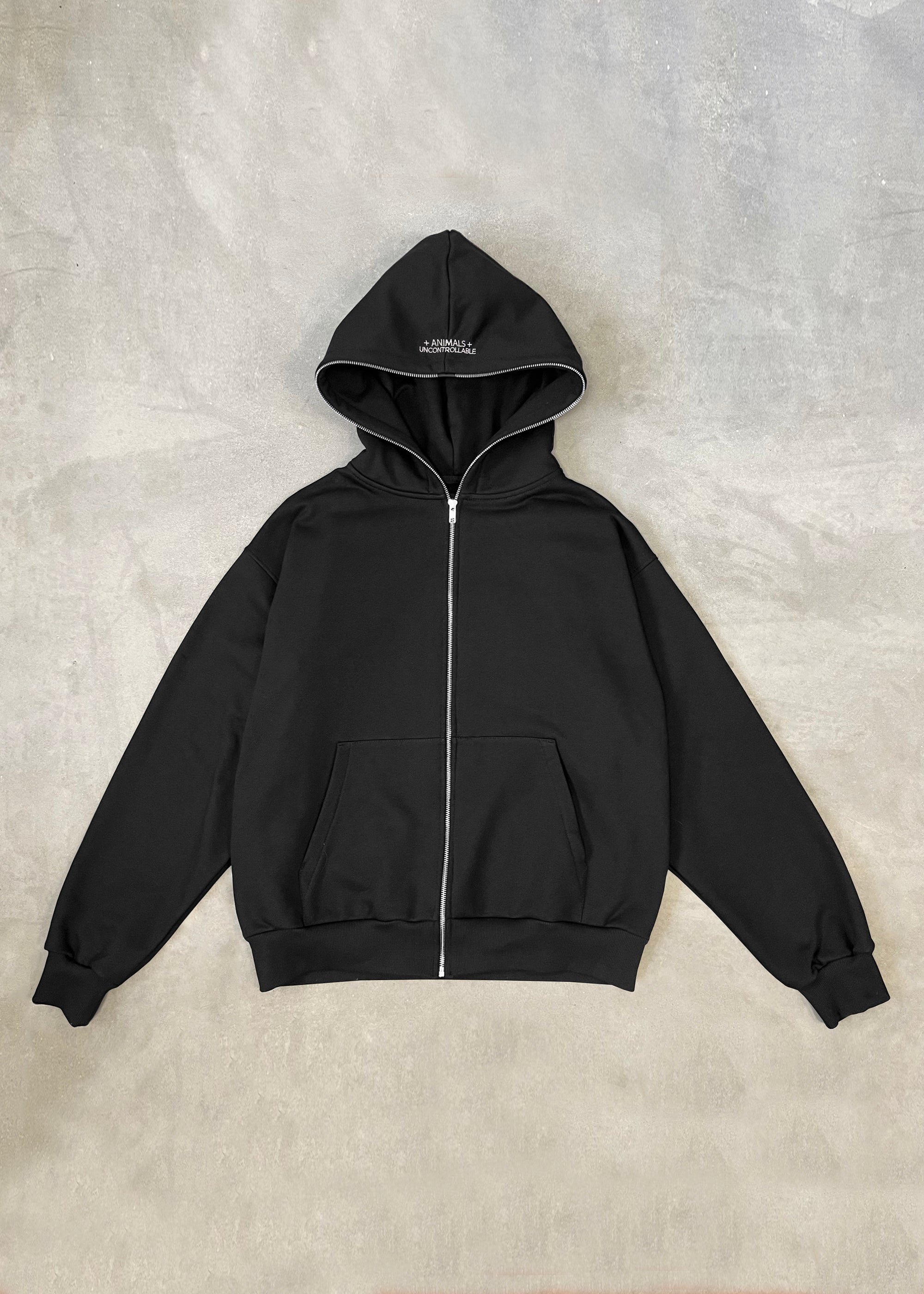 SAMPLE BASIC black fullzip hoodie
