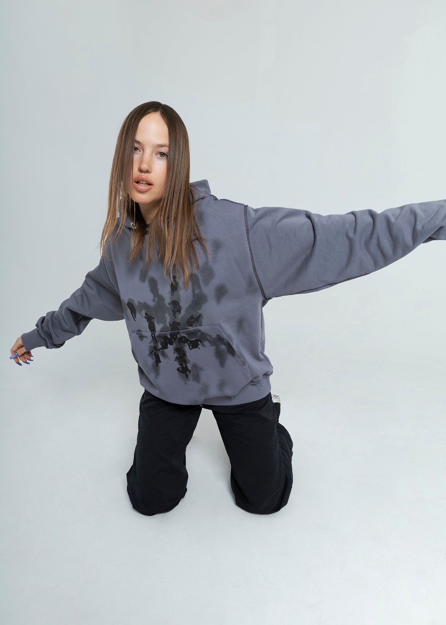 FOLLOWERS grey hoodie