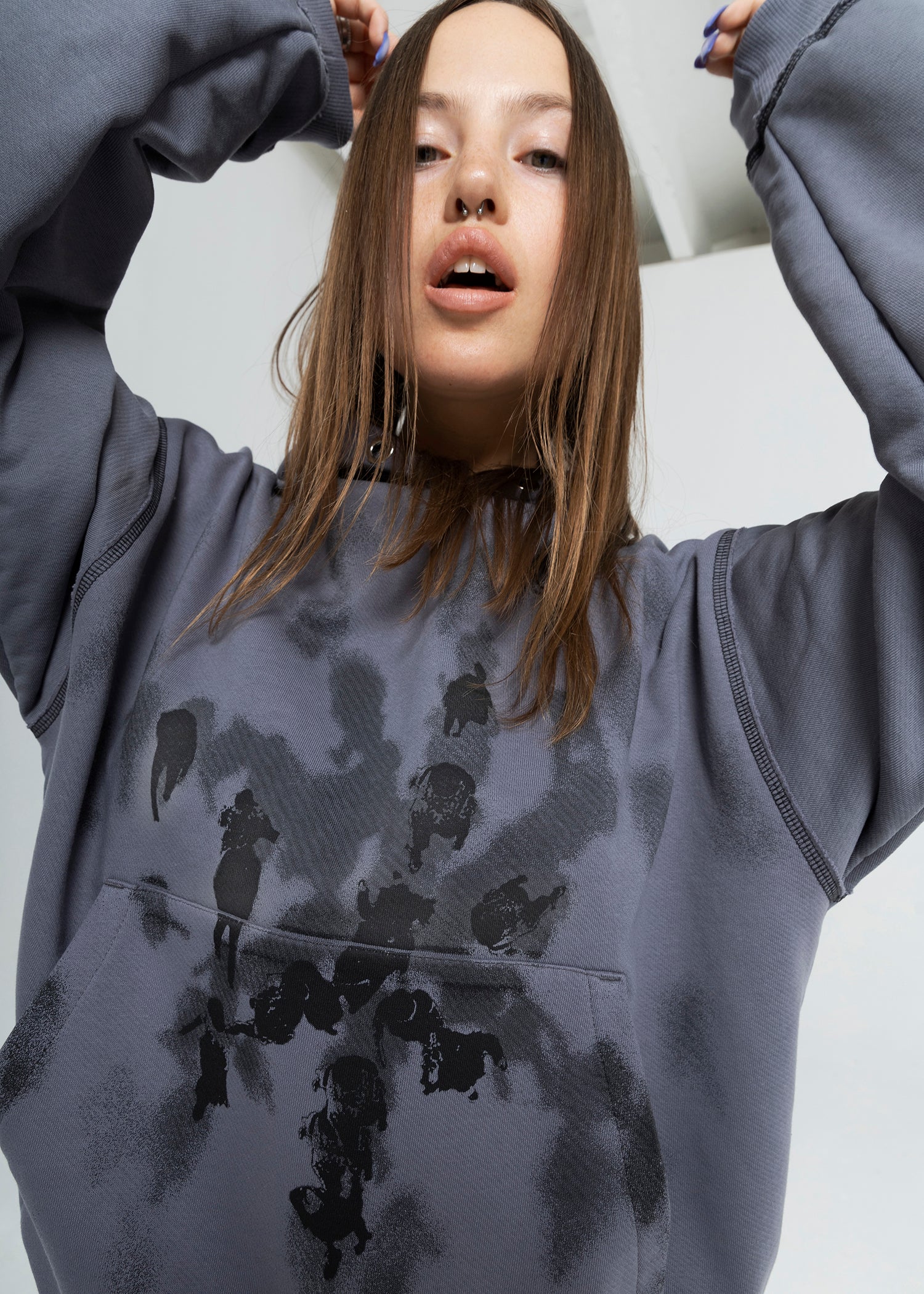 FOLLOWERS grey hoodie