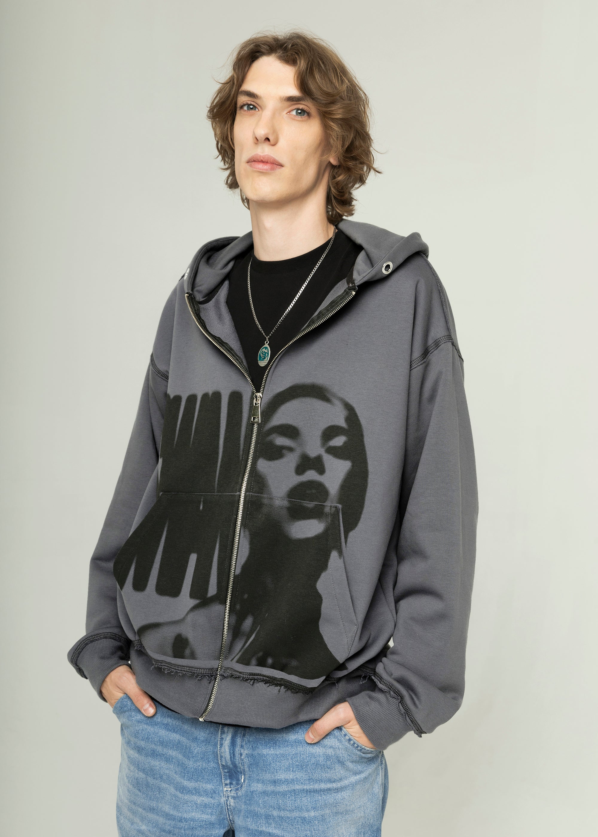 SWAN zipped hoodie