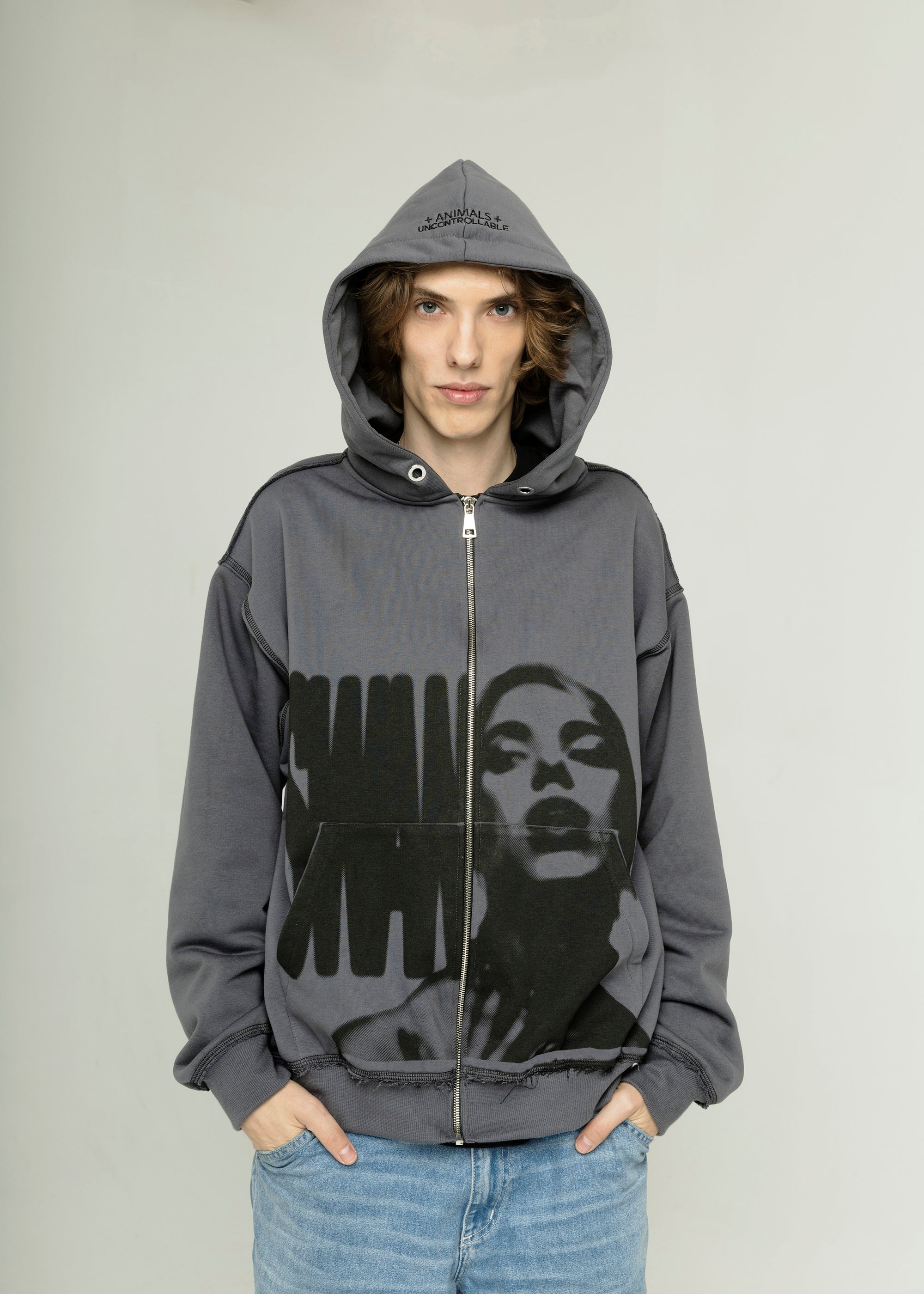 SWAN zipped hoodie