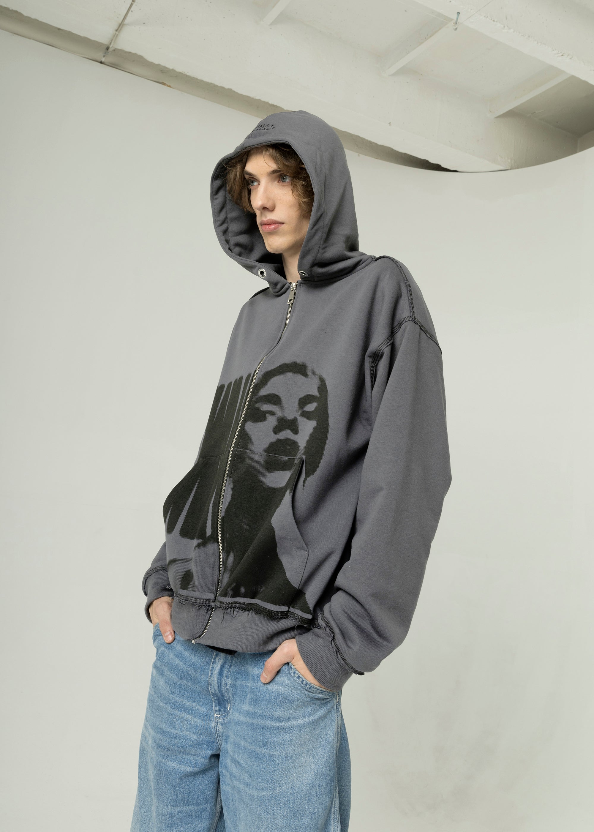 SWAN zipped hoodie