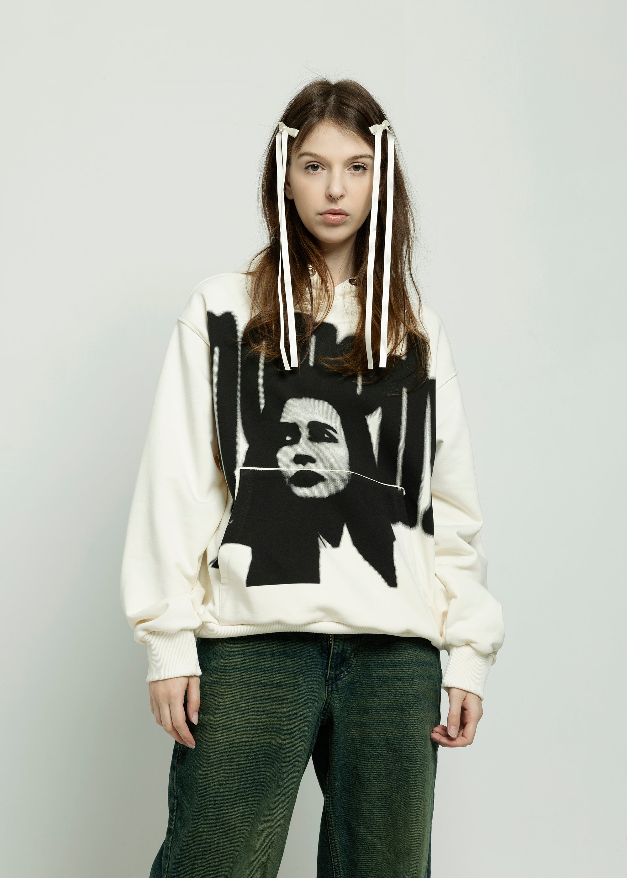 SAMPLE NOBODY ecru hoodie