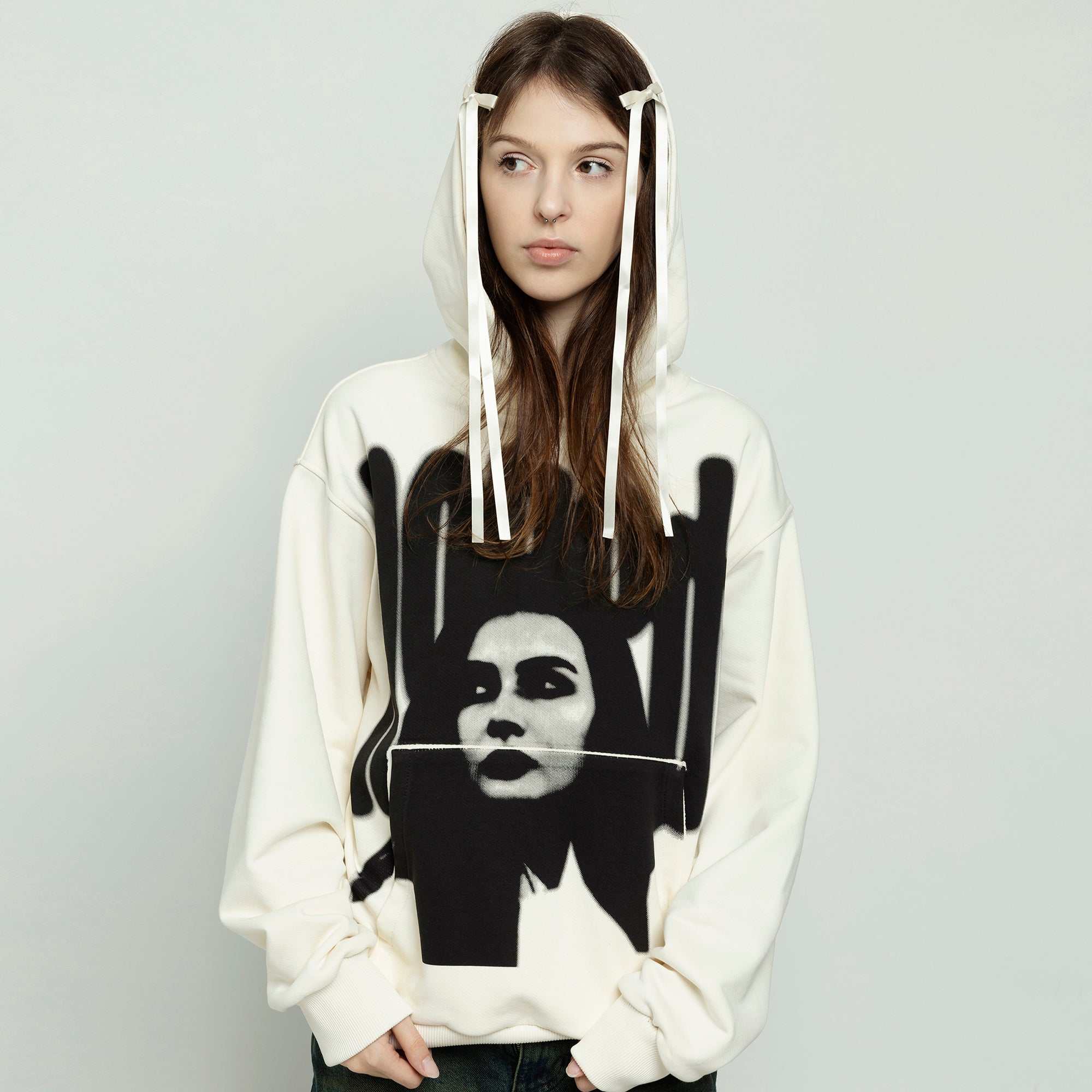 SAMPLE NOBODY ecru hoodie