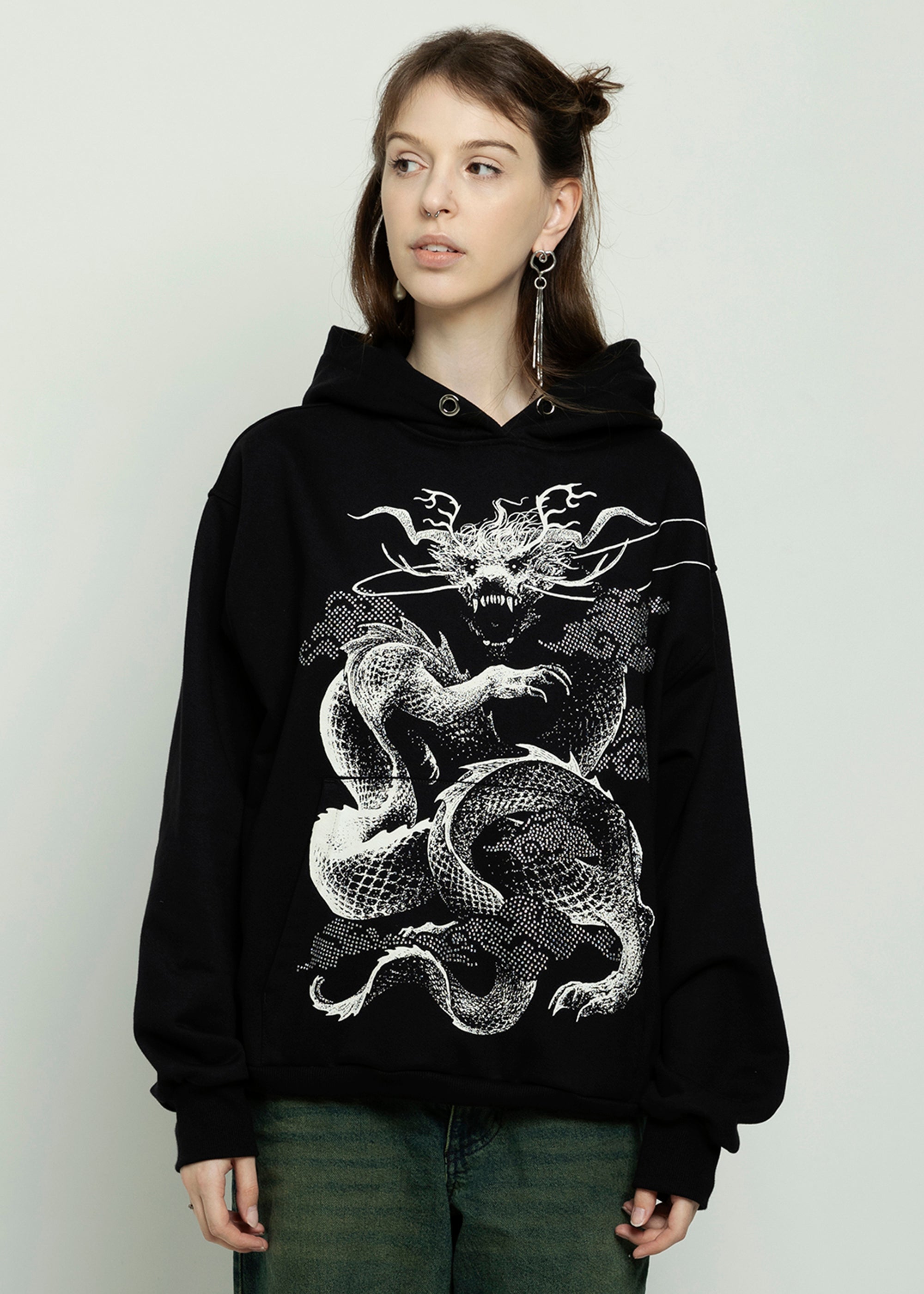 DRAGON black hoodie