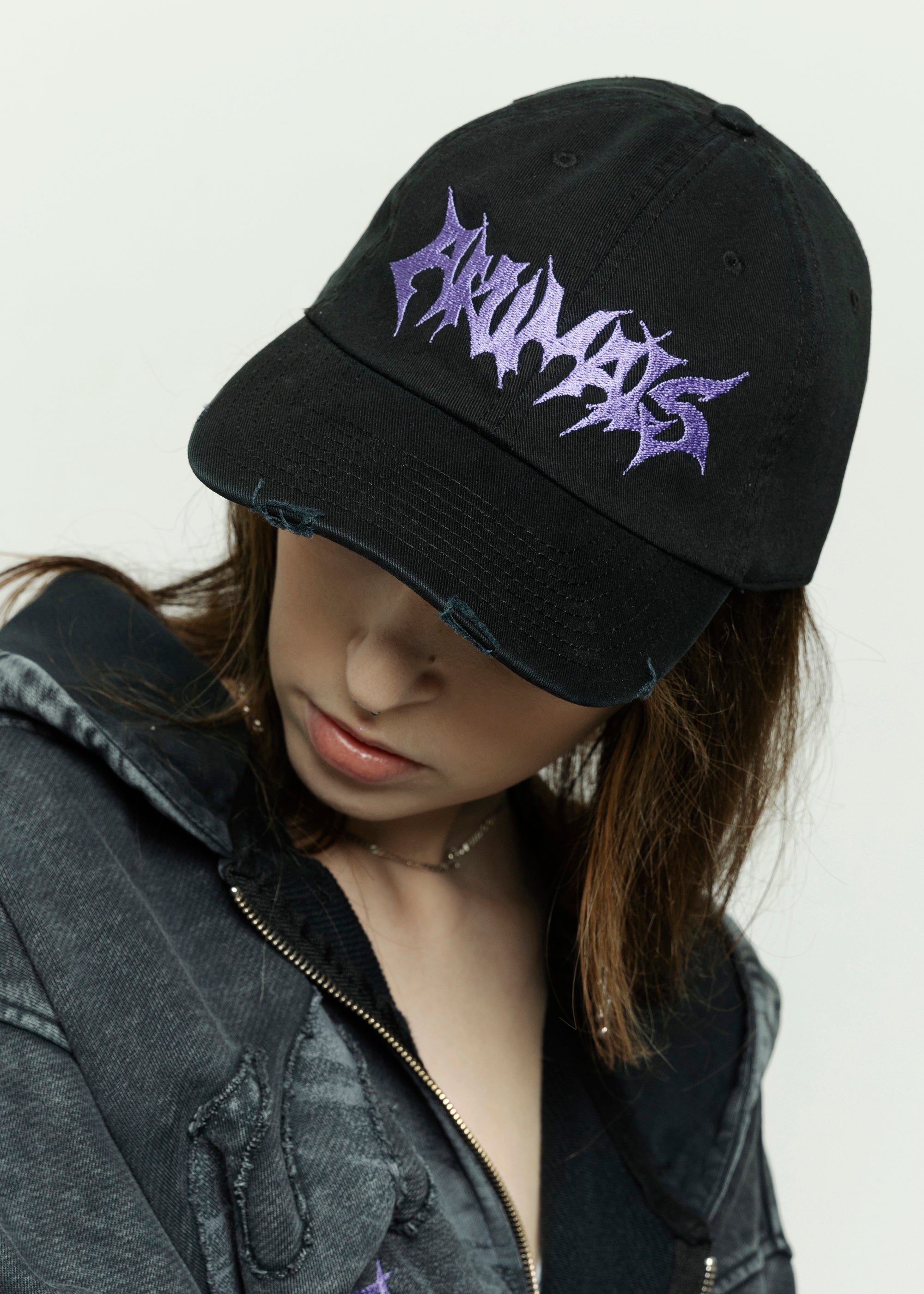 LOGO washed black cap