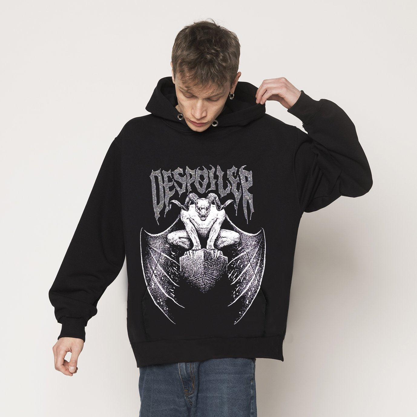 SAMPLE DESPOILER BLACK hoodie BEZ KRYSZTAŁKÓW