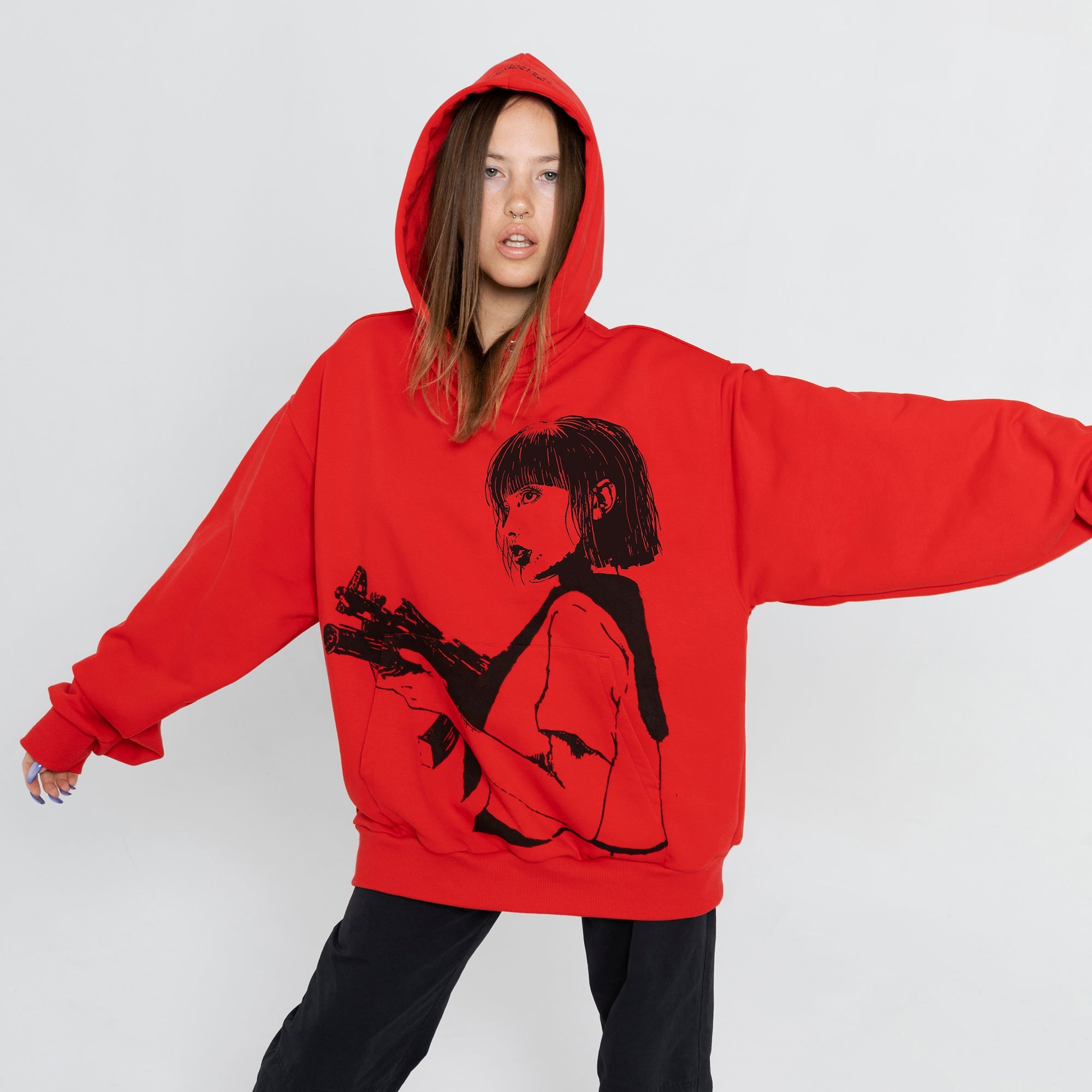 SAMPLE SCHOOLGIRL red hoodie