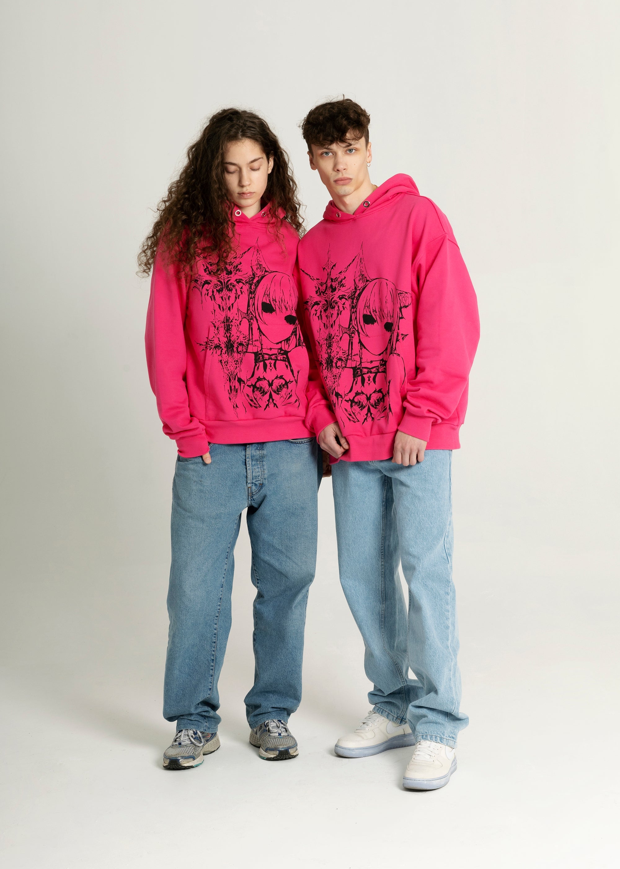 SAMPLE ANIME pink hoodie