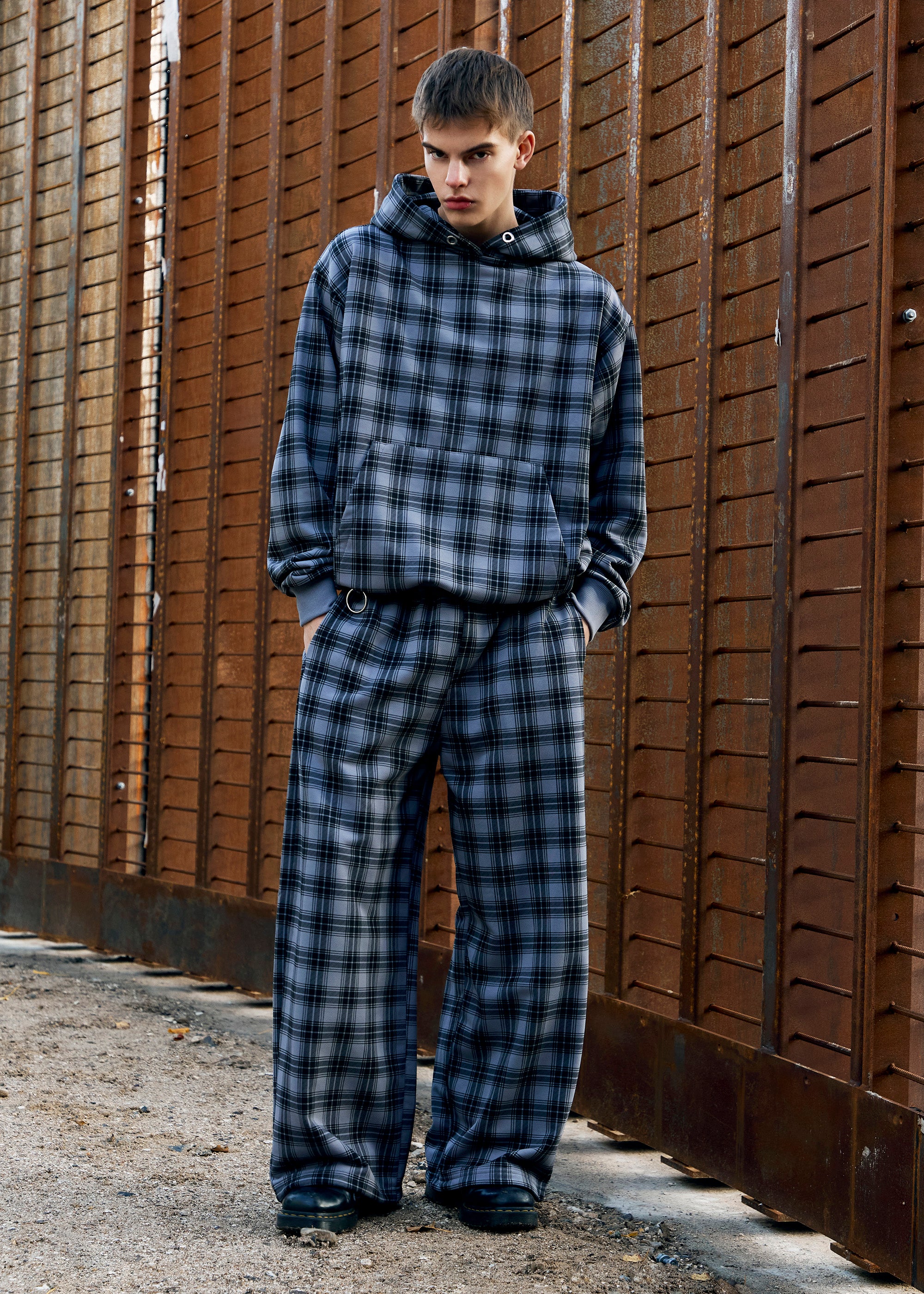 BUBBLE TARTAN BLACK sweatpants