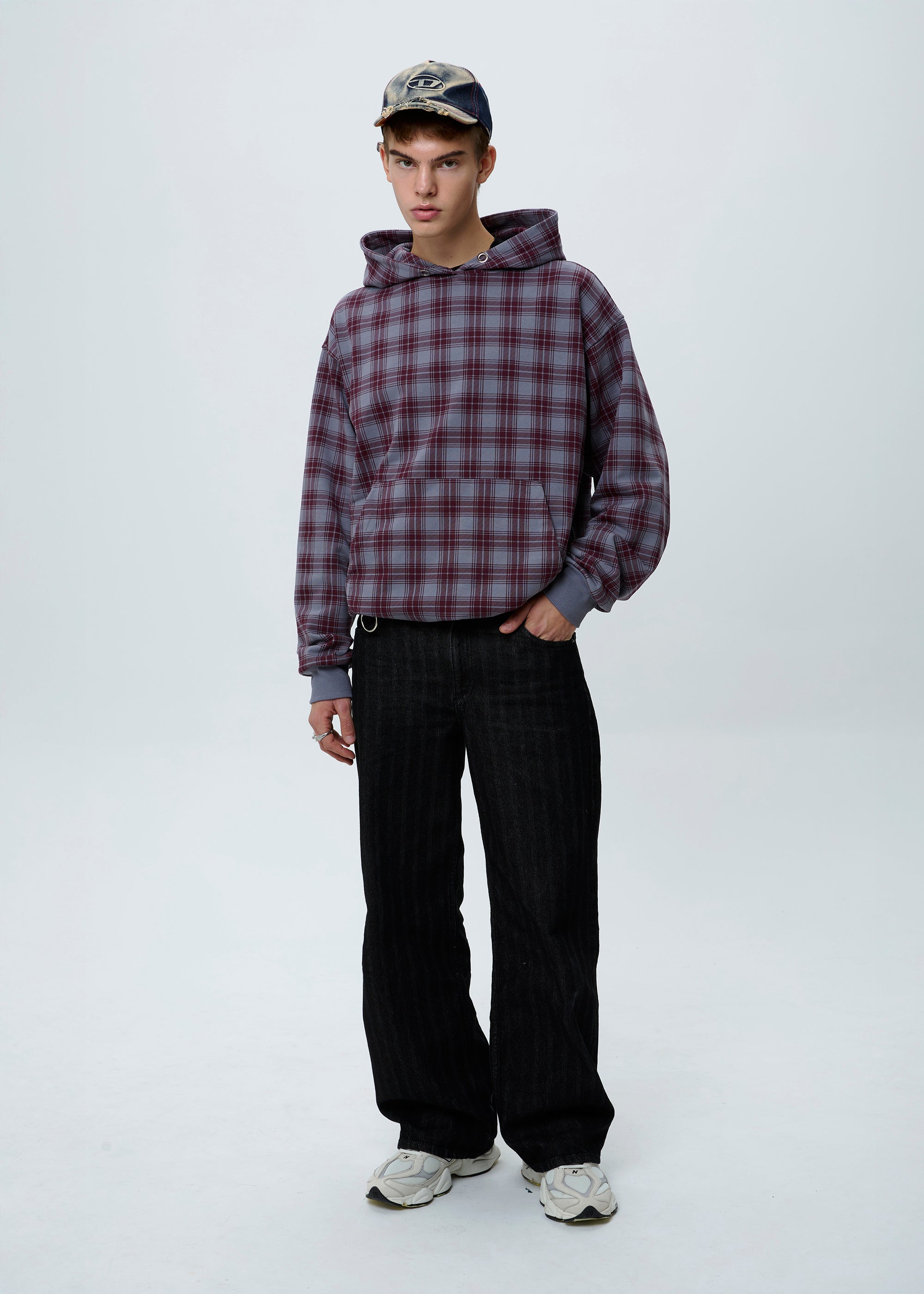 TARTAN grey hoodie