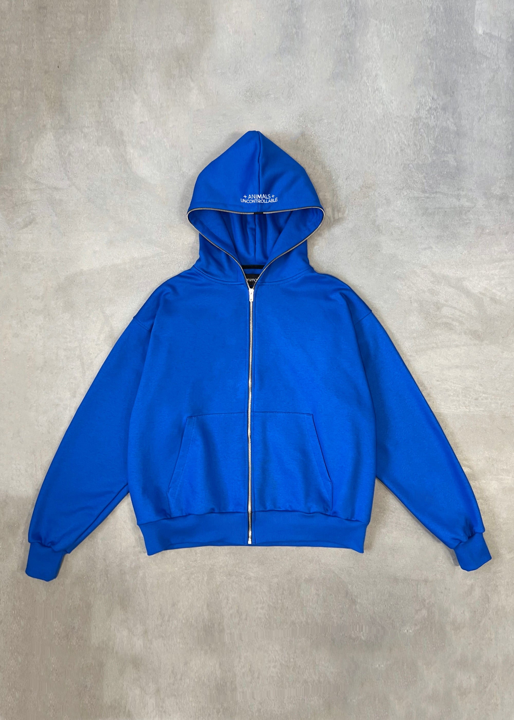 BASIC blue fullzip hoodie