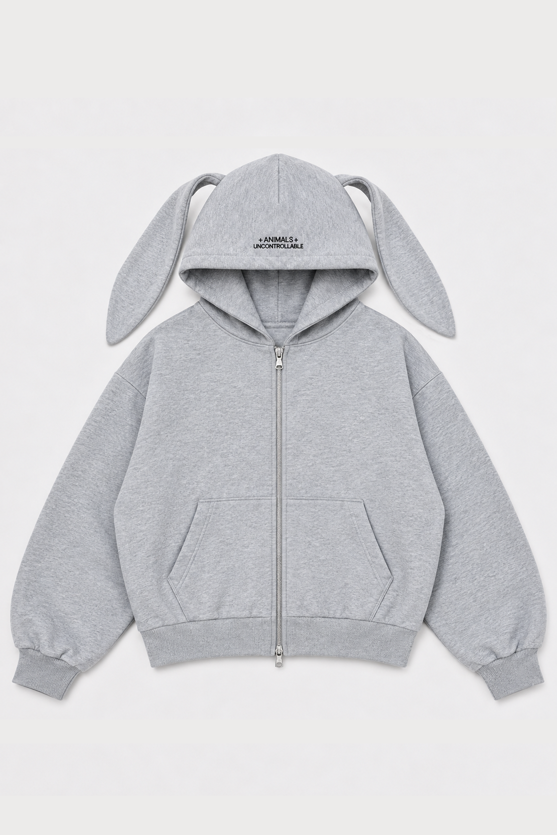 RABBIT melange zipped hoodie