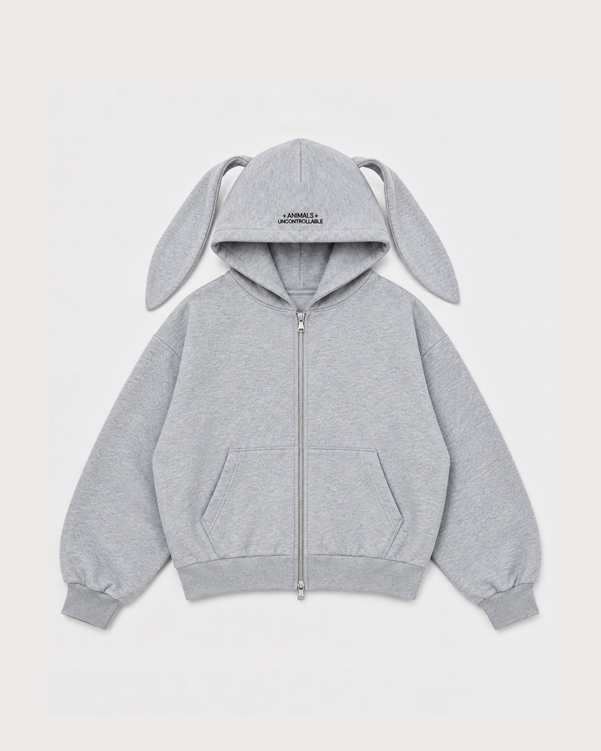 RABBIT melange zipped hoodie