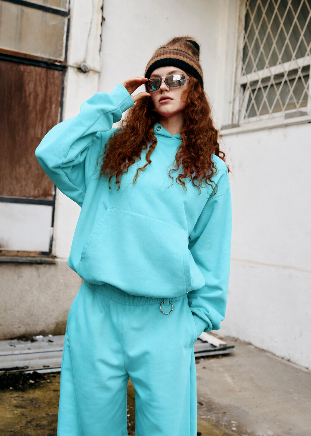 BASIC blue lagoon hoodie